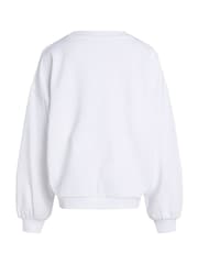 Calvin Klein White Crew Neck 100% Cotton Sweatshirt - Image 5 of 5