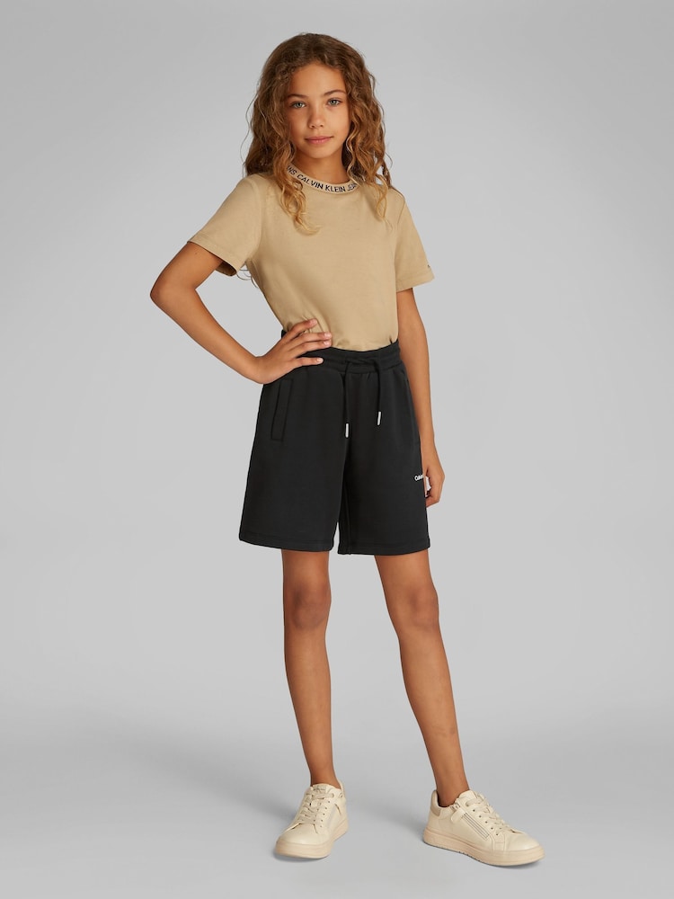 Calvin Klein Black Logo Joggers 100% Cotton Shorts - Image 1 of 6