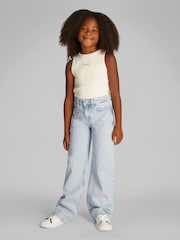 Calvin Klein Blue Wide Leg Jeans - Image 1 of 5