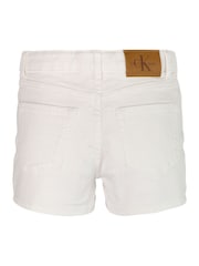 Calvin Klein White High Rise Relaxed Denim Shorts - Image 5 of 5