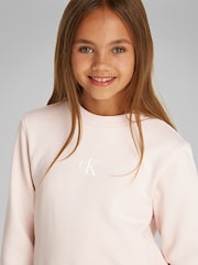 Calvin Klein Pink Logo Crew Neck Sweatshirt - Image 3 of 5