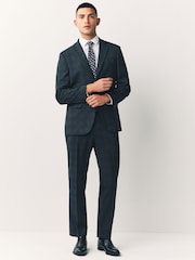 Charcoal Grey Regular Check Suit Jacket - Image 2 of 2