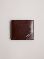 Ted Baker Brown Prugs Embossed Corner Leathe Wallet - Image 1 of 3