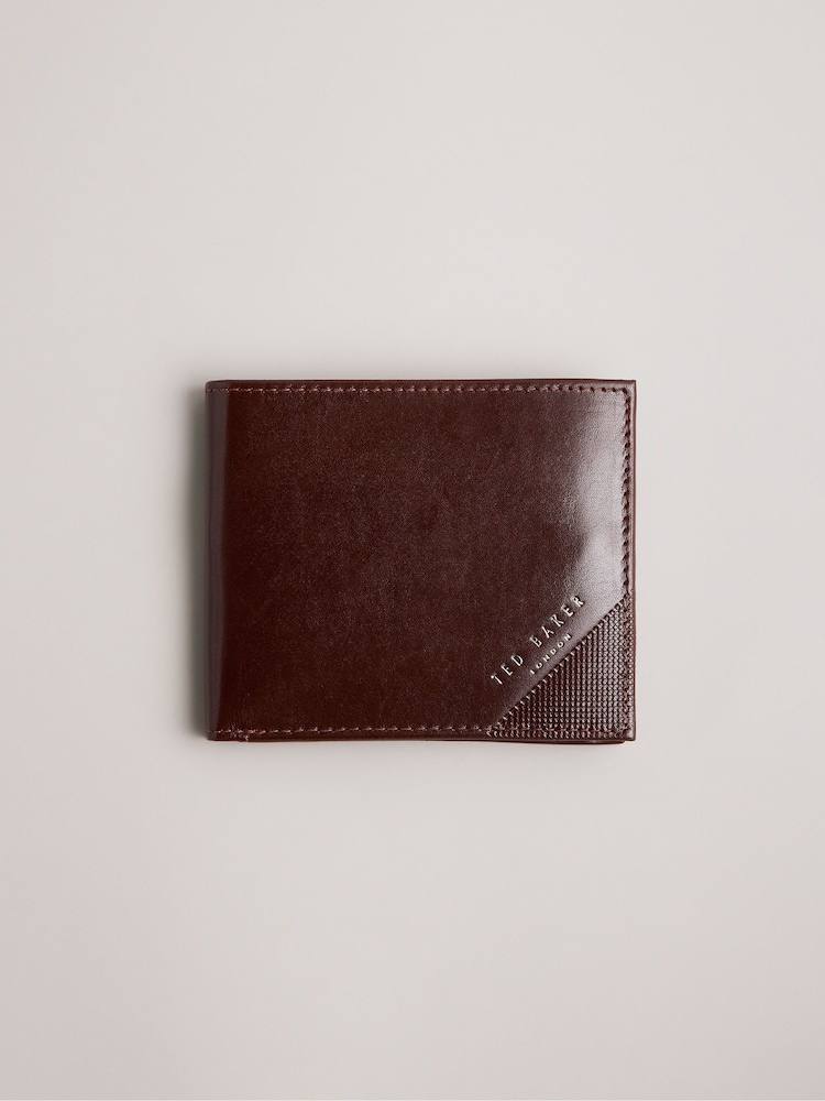Ted Baker Brown Prugs Embossed Corner Leathe Wallet - Image 1 of 3