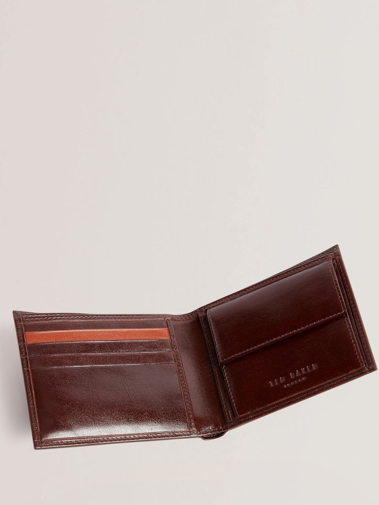 Ted Baker Brown Prugs Embossed Corner Leathe Wallet - Image 2 of 3