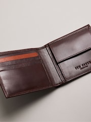 Ted Baker Brown Prugs Embossed Corner Leathe Wallet - Image 3 of 3