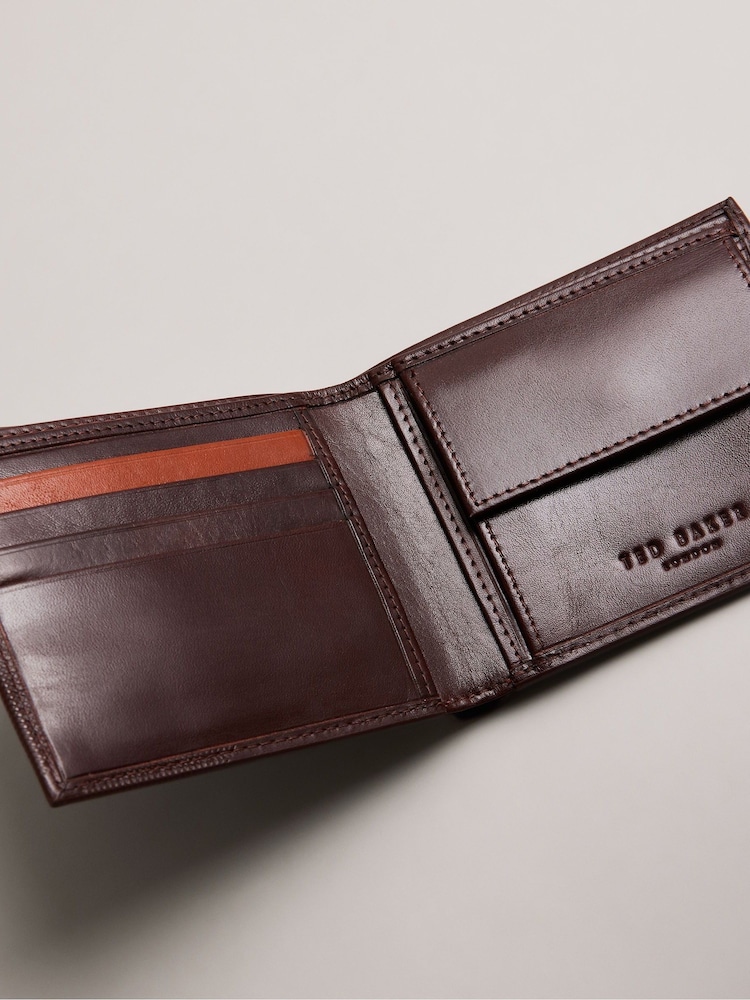 Ted Baker Brown Prugs Embossed Corner Leathe Wallet - Image 3 of 3