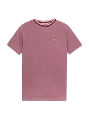 Lyle & Scott Red Two Tone Waffle T-Shirt - Image 1 of 3