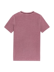 Lyle & Scott Red Two Tone Waffle T-Shirt - Image 2 of 3