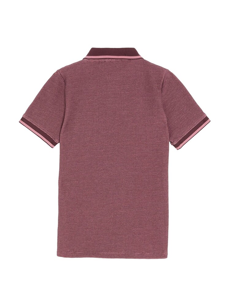 Lyle & Scott Red Two Tone Waffle Polo Shirt - Image 2 of 3