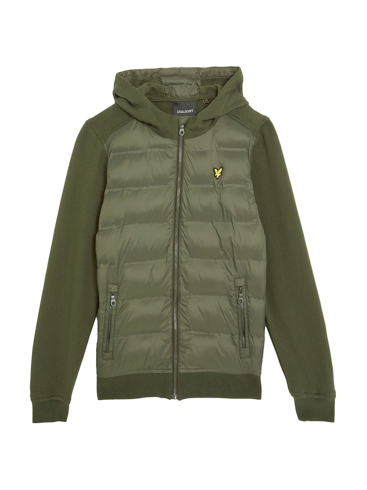 Lyle & Scott Green Hybrid Hoodie - Image 1 of 3