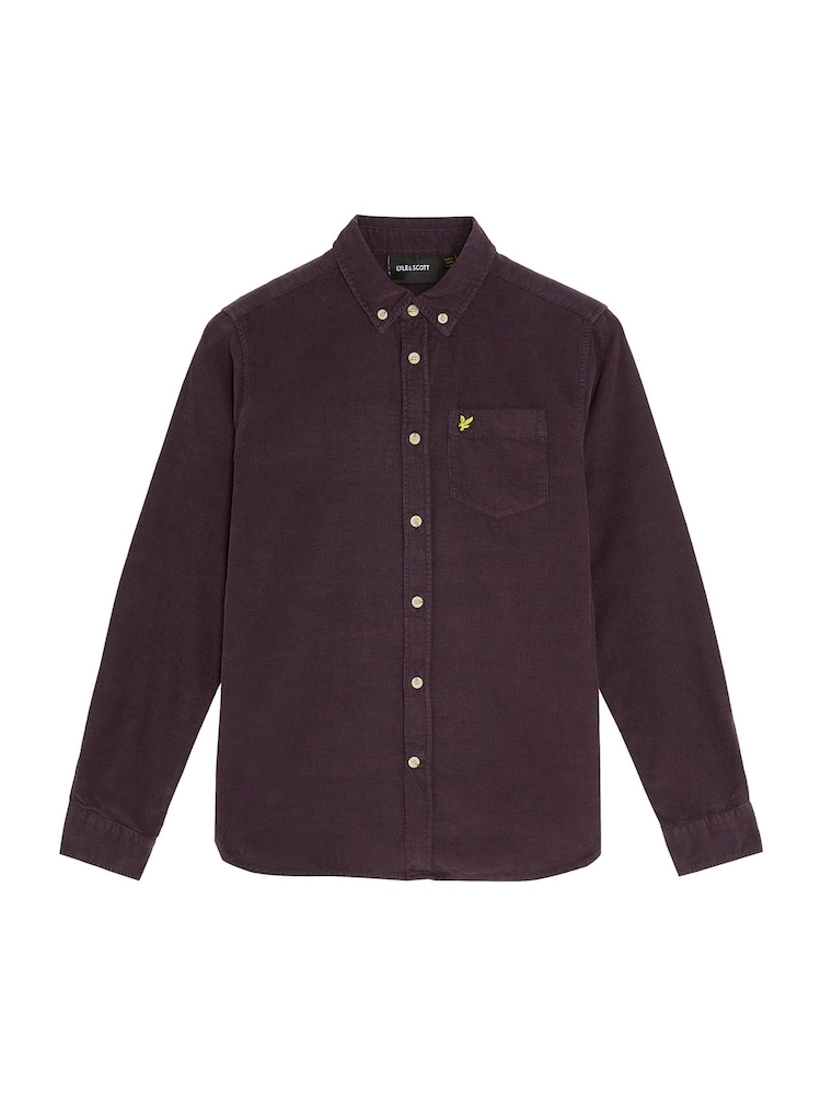 Lyle & Scott Purple Needle Cord Shirt - Image 1 of 3