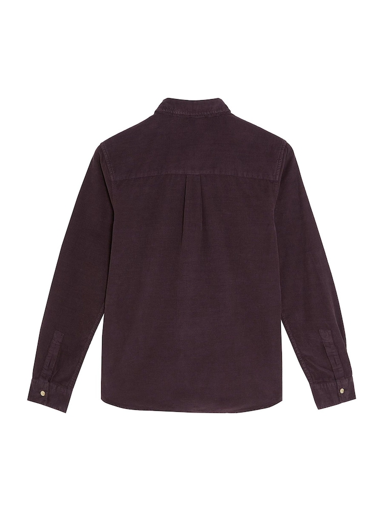 Lyle & Scott Purple Needle Cord Shirt - Image 2 of 3