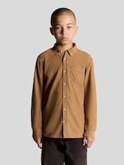 Lyle & Scott Brown Needle Cord Shirt - Image 1 of 5
