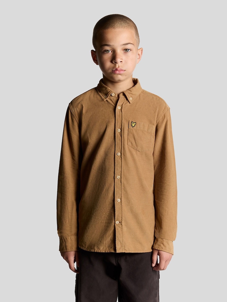 Lyle & Scott Brown Needle Cord Shirt - Image 1 of 5