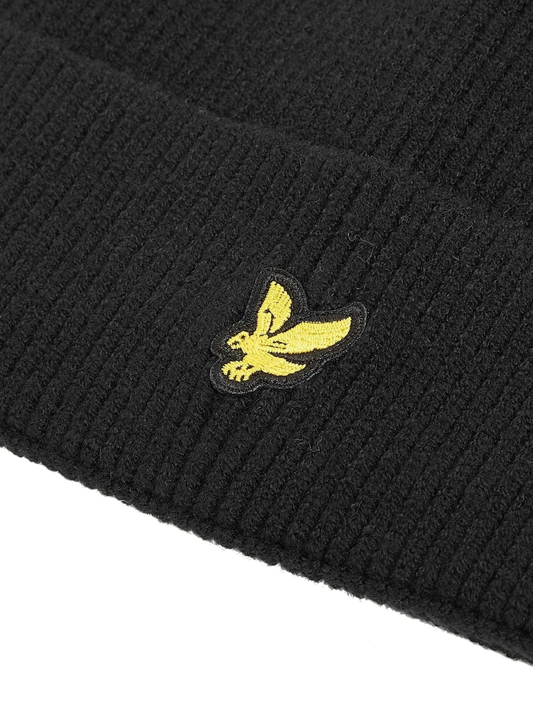 Lyle & Scott Black Beanie - Image 3 of 3 Lyle & Scott Black Beanie - Image 3 of 3