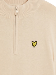 Lyle & Scott Cream 1/4 Zip Jumper - Image 3 of 3