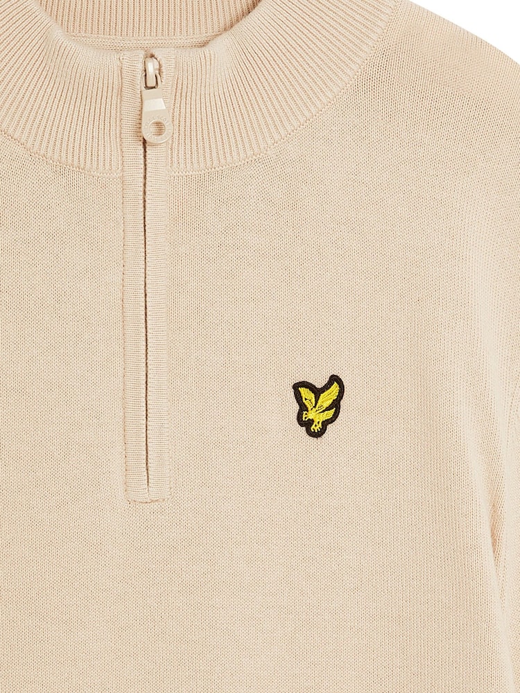 Lyle & Scott Cream 1/4 Zip Jumper - Image 3 of 3 Lyle & Scott Cream 1/4 Zip Jumper - Image 3 of 3
