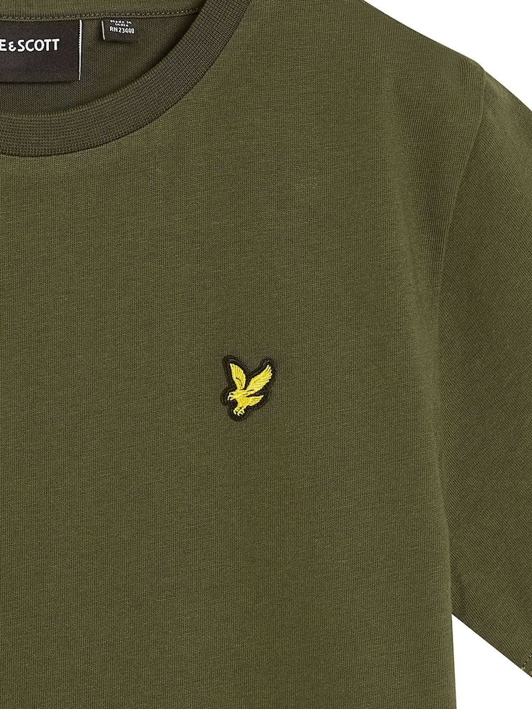Lyle & Scott Light Green Essentials Crew Neck T-Shirt - Image 3 of 3