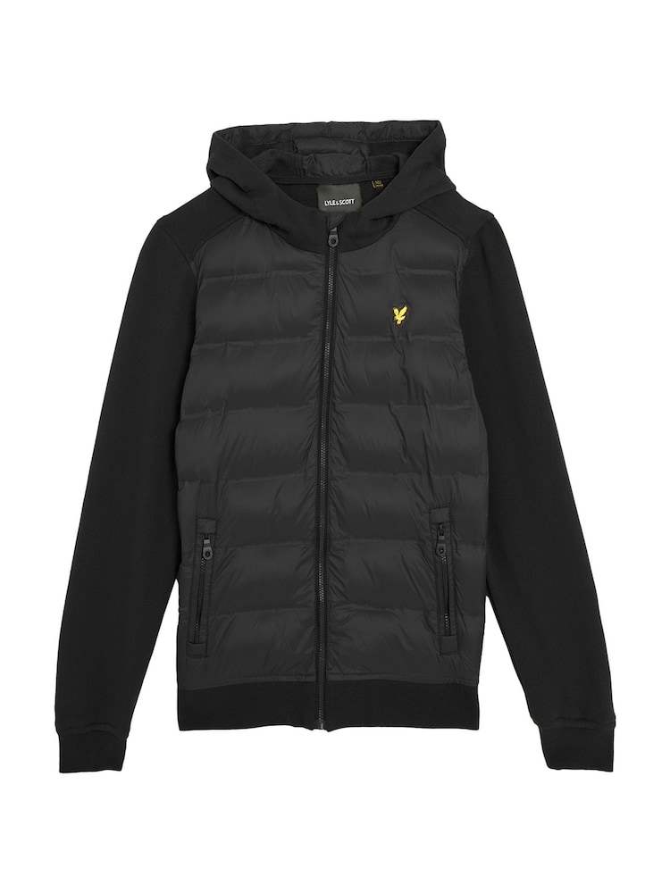Lyle & Scott Black Hybrid Hoodie - Image 1 of 3