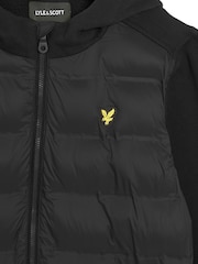 Lyle & Scott Black Hybrid Hoodie - Image 3 of 3