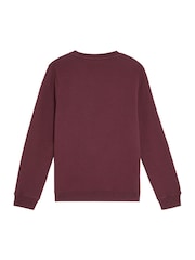 Lyle & Scott Red Brush Back Crew Neck Sweatshirt - Image 2 of 3