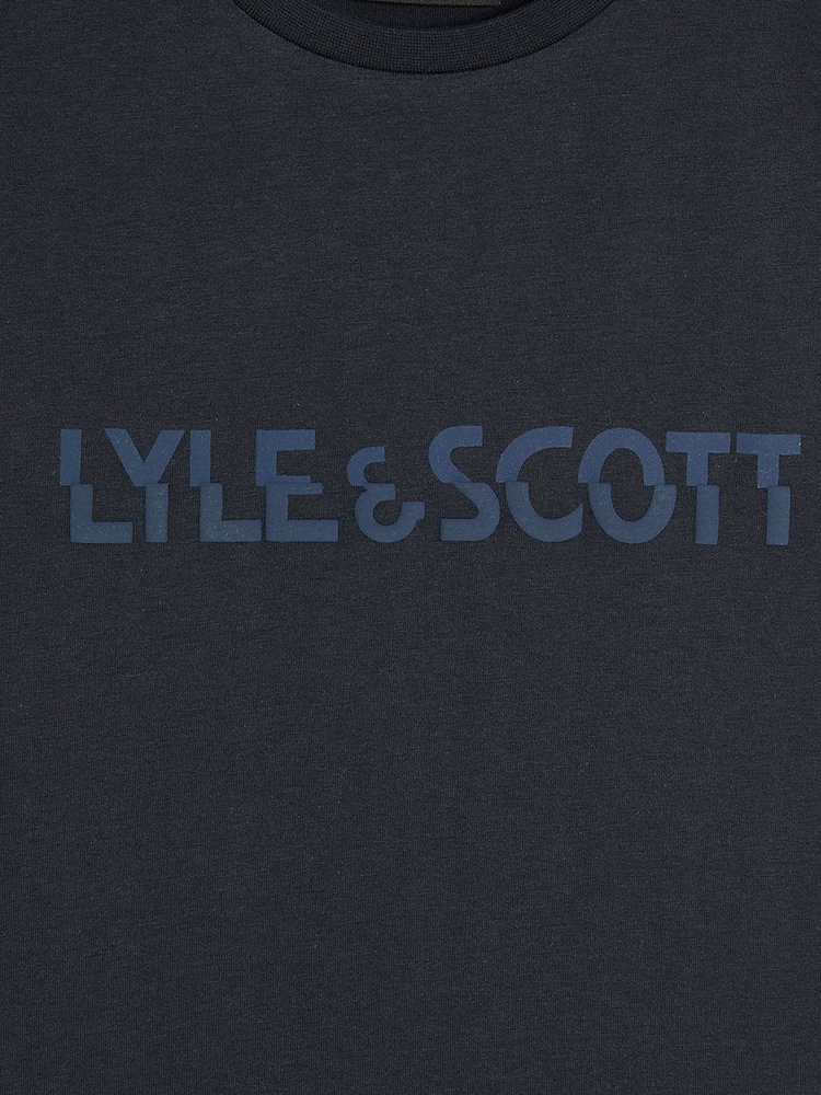 Lyle & Scott Blue Print T-Shirt - Image 3 of 3
