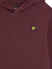 Lyle & Scott Red Brush Back Pullover Hoodie - Image 3 of 3