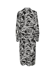 Kaffe Drylia Long Sleeve Midi Black Dress - Image 2 of 2