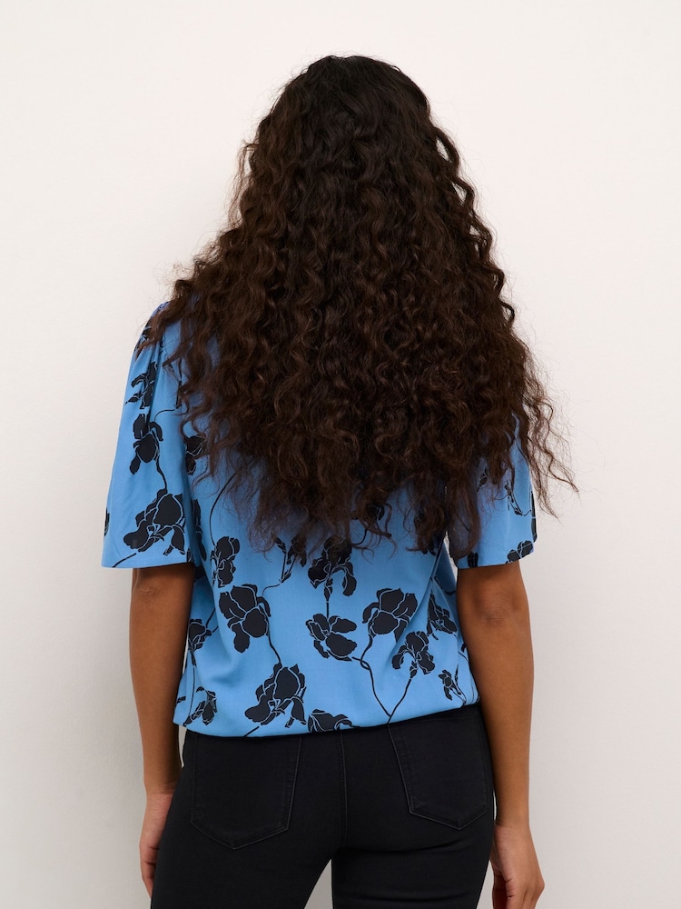 Kaffe Ariana Half Sleeve V-Neck Blouse - Image 2 of 6