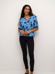 Kaffe Ariana Half Sleeve V-Neck Blouse - Image 3 of 6