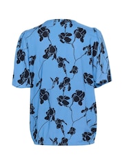 Kaffe Ariana Half Sleeve V-Neck Blouse - Image 6 of 6