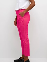 Kaffe Slim Fit Pink Lea Ankle Length Chino Trousers - Image 1 of 5