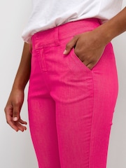 Kaffe Slim Fit Pink Lea Ankle Length Chino Trousers - Image 3 of 5
