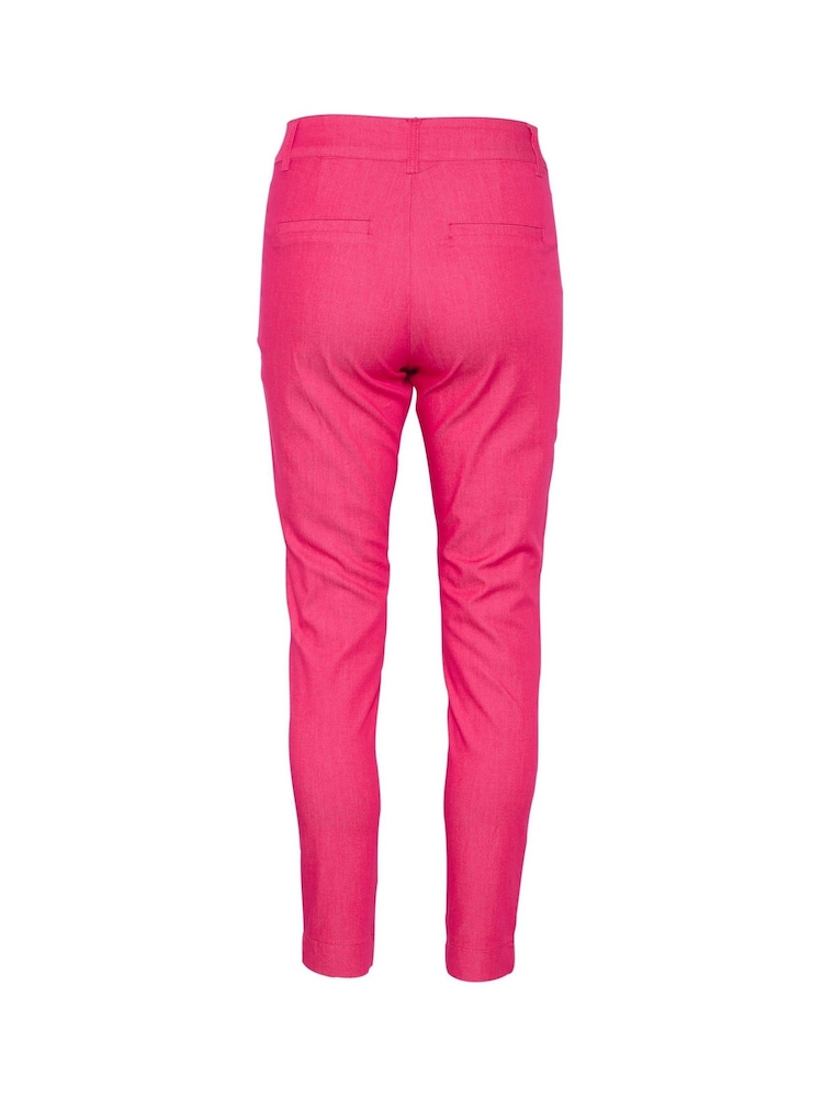 Kaffe Slim Fit Pink Lea Ankle Length Chino Trousers - Image 5 of 5