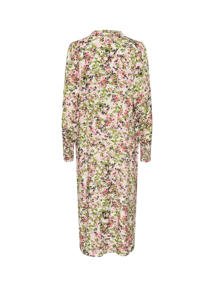 Kaffe Drylia Long Sleeve Midi Black Dress - Image 4 of 4