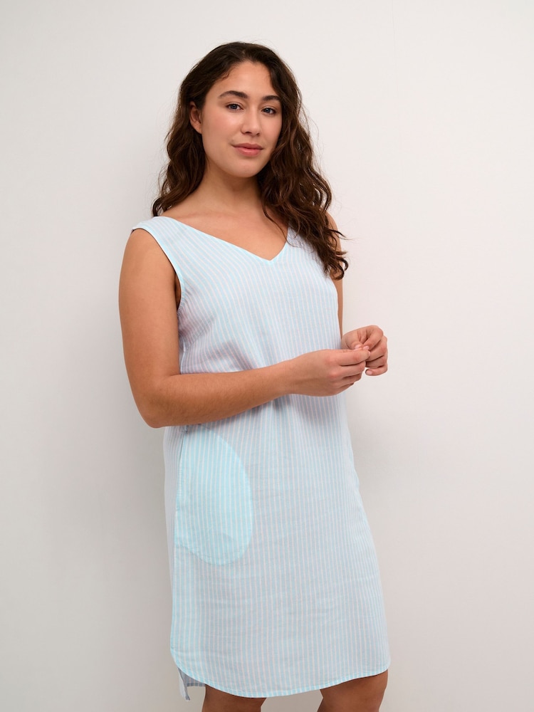 Kaffe Blue KAmilla Short Dress - Image 1 of 5 Kaffe Blue KAmilla Short Dress - Image 1 of 5