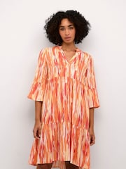 Kaffe Arina 3/4 Sleeve A-Line Fit Black Dress - Image 1 of 5