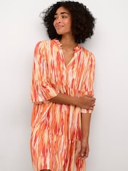 Kaffe Arina 3/4 Sleeve A-Line Fit Black Dress - Image 3 of 5