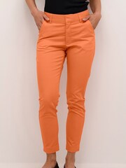 Kaffe Slim Fit Orange Lea Ankle Length Chino Trousers - Image 1 of 6