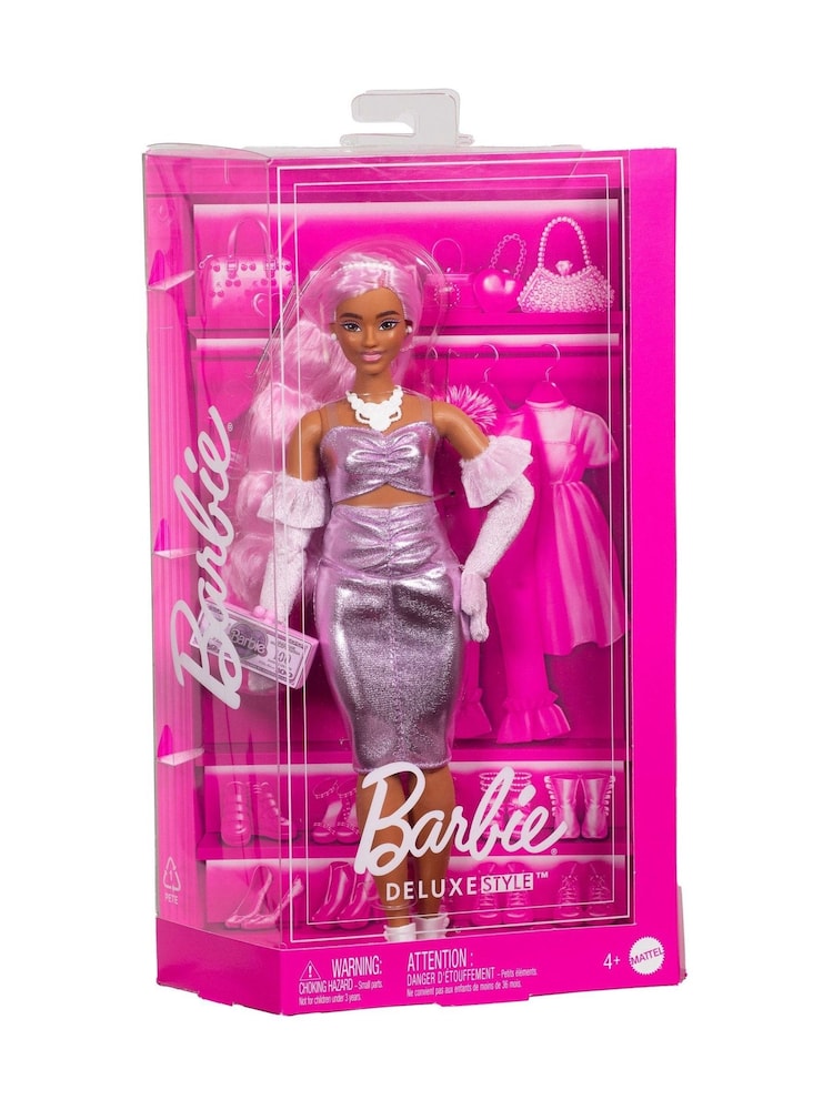 Barbie Deluxe Style Doll with Metallic Dress - Image 1 of 6