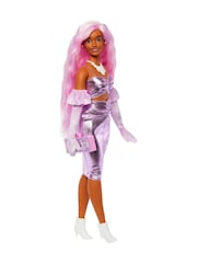 Barbie Deluxe Style Doll with Metallic Dress - Image 5 of 6