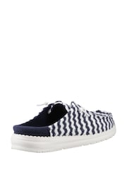 HEYDUDE Blue Wendy Slip Terry Stripe Mules - Image 2 of 5