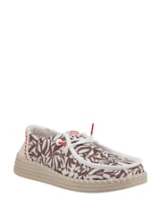 HEYDUDE Wendy Espadrille Retro Palm Brown Shoes - Image 2 of 4