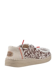HEYDUDE Wendy Espadrille Retro Palm Brown Shoes - Image 3 of 4