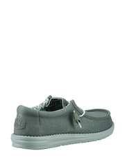 HEYDUDE Green Wally Canvas Shoes - Image 2 of 4