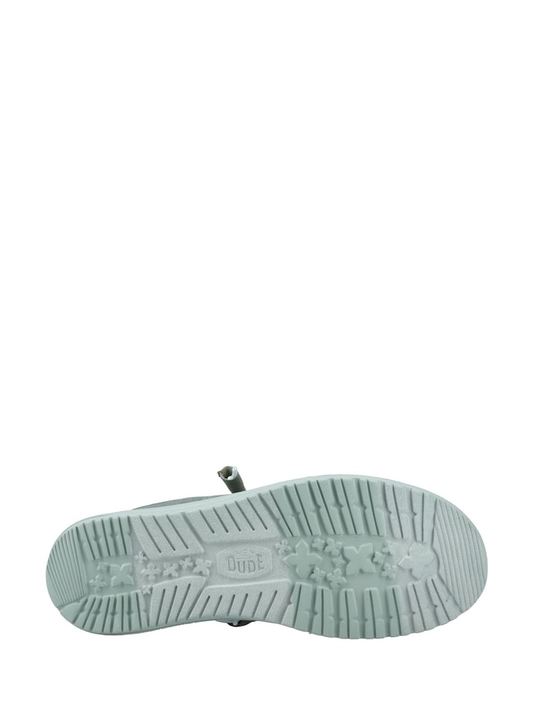 HEYDUDE Green Wally Canvas Shoes - Image 4 of 4