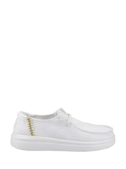 HEYDUDE Wendy Rise Perf Canvas White Shoes - Image 1 of 3