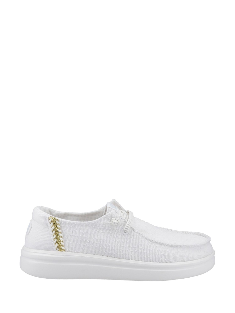 HEYDUDE Wendy Rise Perf Canvas White Shoes - Image 1 of 3 HEYDUDE Wendy Rise Perf Canvas White Shoes - Image 1 of 3