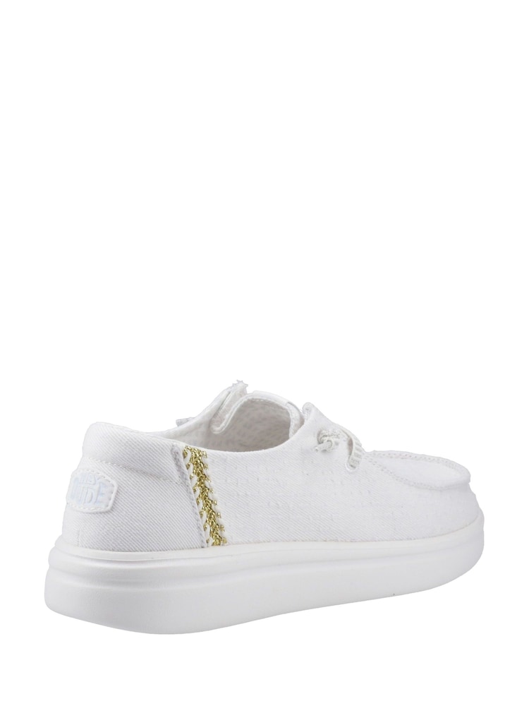 HEYDUDE Wendy Rise Perf Canvas White Shoes - Image 2 of 3 HEYDUDE Wendy Rise Perf Canvas White Shoes - Image 2 of 3
